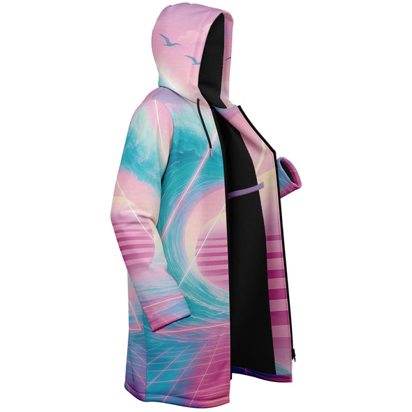 Grid Tide Zip Cloak