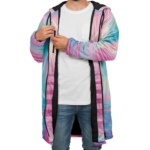 Grid Tide Zip Cloak