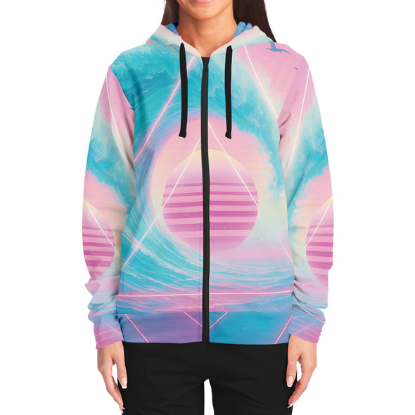 Grid Tide Zip Hoodie