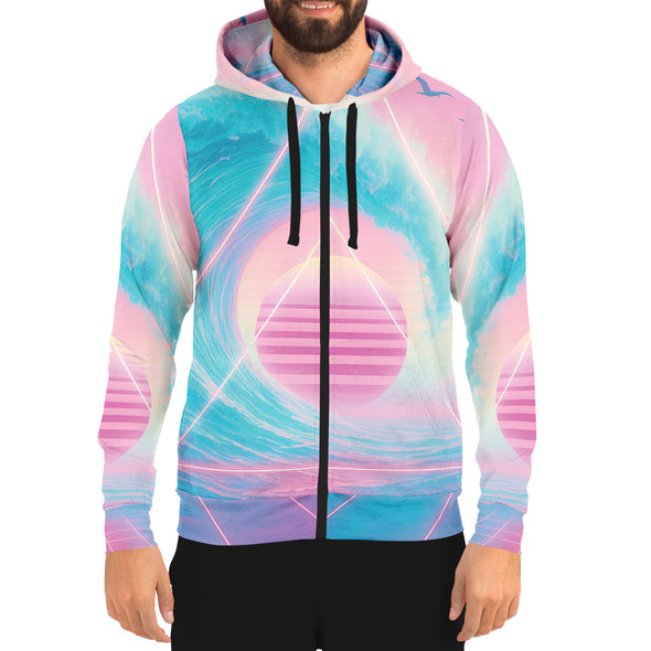 Grid Tide Zip Hoodie