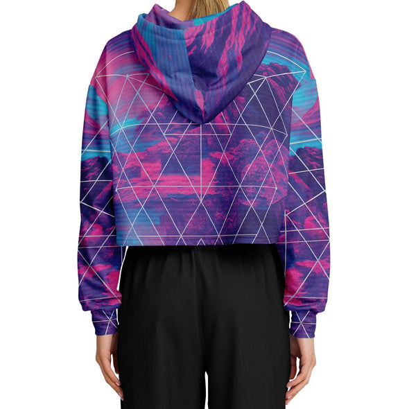 Liminal Cropped Hoodie - Vaporwave Clothing - Aesthetic Clothing