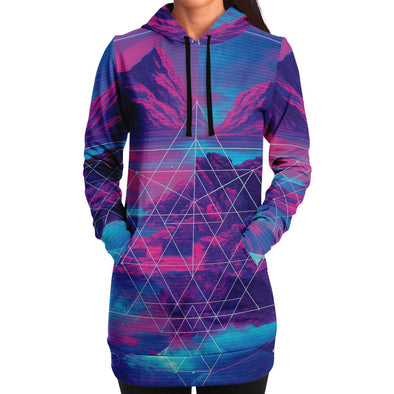Liminal Hoodie Dress - Vaporwave Clothing - Aesthetic Clothing
