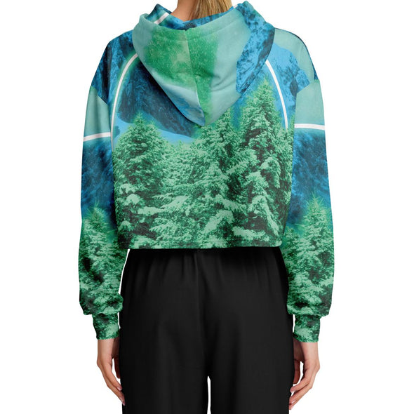 Minty Wonderland Cropped Hoodie - Vaporwave Clothing - Aesthetic Clothing
