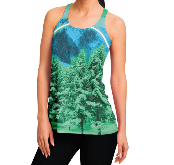 Minty Wonderlands Racerback Tank Top - Vaporwave Clothing - Aesthetic Clothing