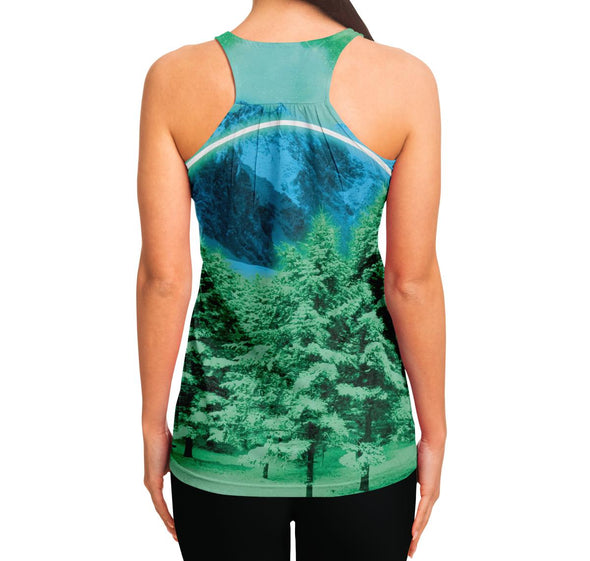 Minty Wonderlands Racerback Tank Top - Vaporwave Clothing - Aesthetic Clothing