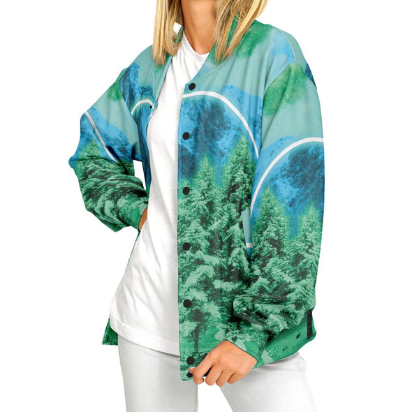 Minty Wonderland Varsity Jacket - Vaporwave Clothing - Aesthetic Clothing