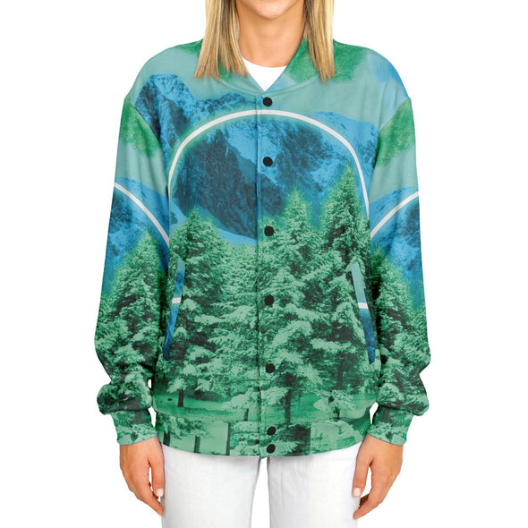 Minty Wonderland Varsity Jacket - Vaporwave Clothing - Aesthetic Clothing