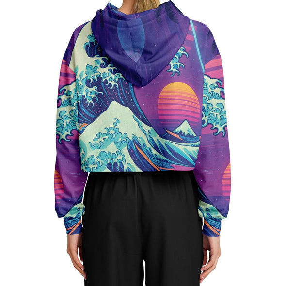 Neonami Cropped Hoodie - Vaporwave Clothing - Aesthetic Clothing