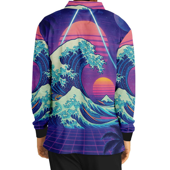Neonami Long Sleeve Polo - Vaporwave Clothing - Aesthetic Clothing