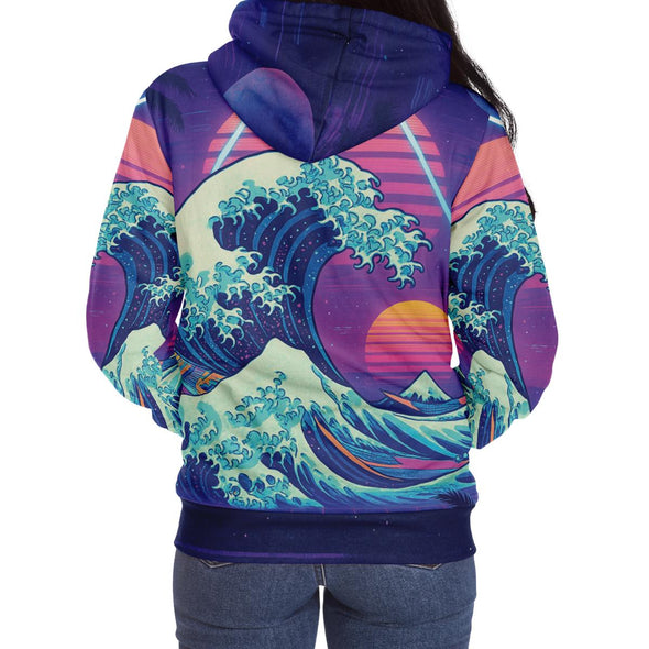 Neonami Sherpa Hoodie - Vaporwave Clothing - Aesthetic Clothing