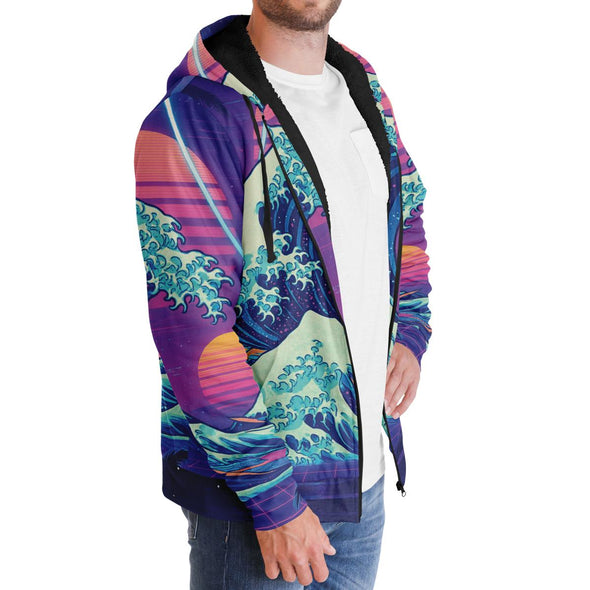 Neonami Sherpa Hoodie - Vaporwave Clothing - Aesthetic Clothing