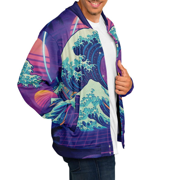 Neonami Varsity Jacket - Vaporwave Clothing - Aesthetic Clothing