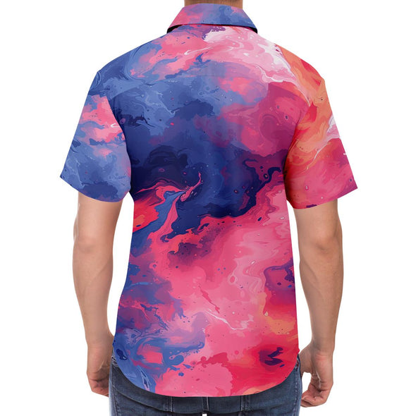 Quantum Tides Button Down Shirt - Vaporwave Clothing - Aesthetic Clothing