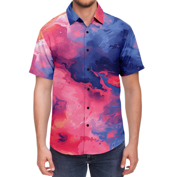 Quantum Tides Button Down Shirt - Vaporwave Clothing - Aesthetic Clothing