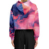 Quantum Tides Cropped Hoodie - Vaporwave Clothing - Aesthetic Clothing