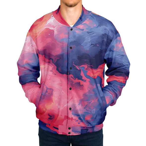 Quantum Tides Varsity Jacket - Vaporwave Clothing - Aesthetic Clothing