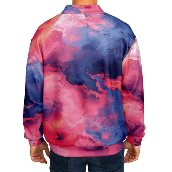 Quantum Tides Varsity Jacket - Vaporwave Clothing - Aesthetic Clothing