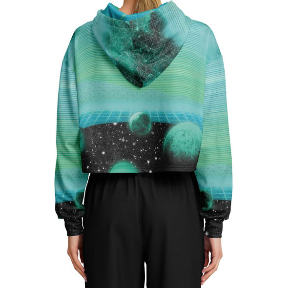 The Merge Cropped Hoodie - Vaporwave Clothing - Aesthetic Clothing