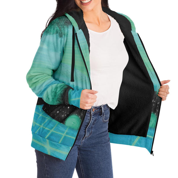 The Merge Sherpa Hoodie - Vaporwave Clothing - Aesthetic Clothing