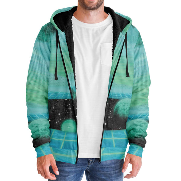 The Merge Sherpa Hoodie - Vaporwave Clothing - Aesthetic Clothing