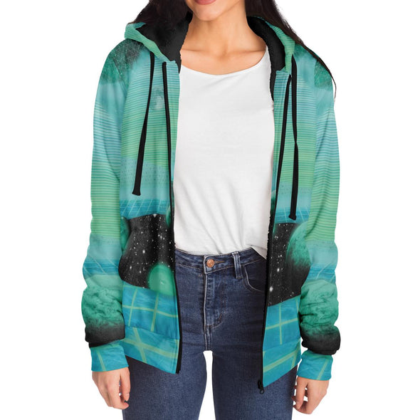 The Merge Sherpa Hoodie - Vaporwave Clothing - Aesthetic Clothing