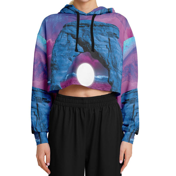 The Visitor Cropped Hoodie - Vaporwave Clothing - Aesthetic Clothing