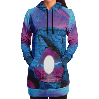 The Visitor Hoodie Dress - Vaporwave Clothing - Aesthetic Clothing