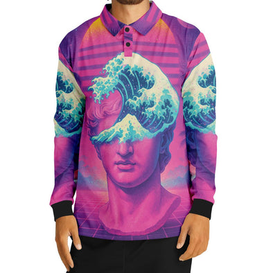 Tidalus Long Sleeve Polo - Vaporwave Clothing - Aesthetic Clothing
