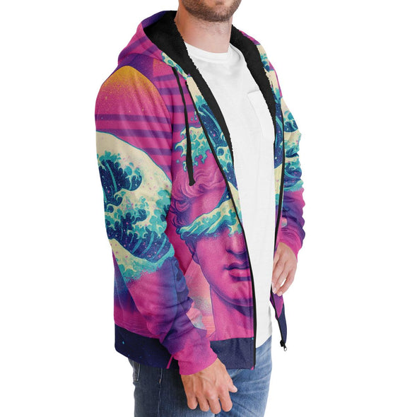 Tidalus Sherpa Hoodie - Vaporwave Clothing - Aesthetic Clothing