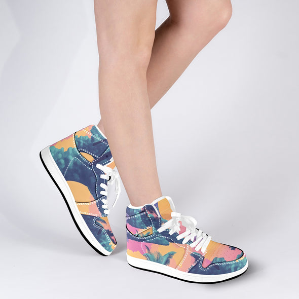 Canopy Men's High Top Sneakers - Vaporwave Clothing - Aesthetic Clothing