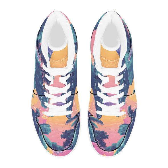 Canopy Men's High Top Sneakers - Vaporwave Clothing - Aesthetic Clothing