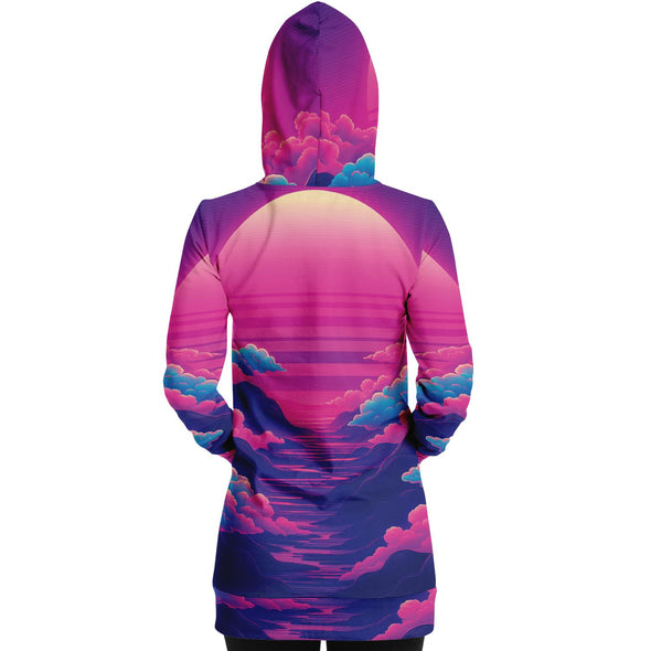 Duskwave Hoodie Dress - Vaporwave Clothing - Aesthetic Clothing