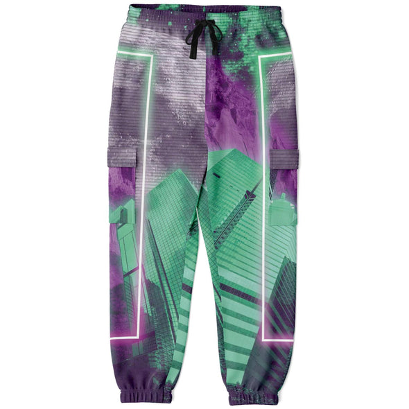 City of Radiance Cargo Joggers - Vaporwave Clothing - Aesthetic Clothing