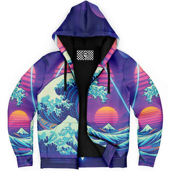 Neonami Sherpa Hoodie - Vaporwave Clothing - Aesthetic Clothing