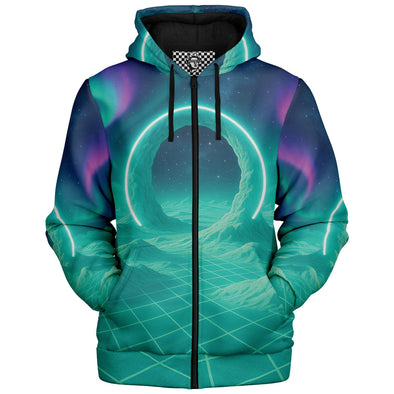 Astral Gateway Sherpa Hoodie - Vaporwave Clothing - Aesthetic Clothing