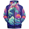 Neonami Zip Hoodie - Vaporwave Clothing - Aesthetic Clothing