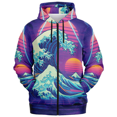 Neonami Zip Hoodie - Vaporwave Clothing - Aesthetic Clothing