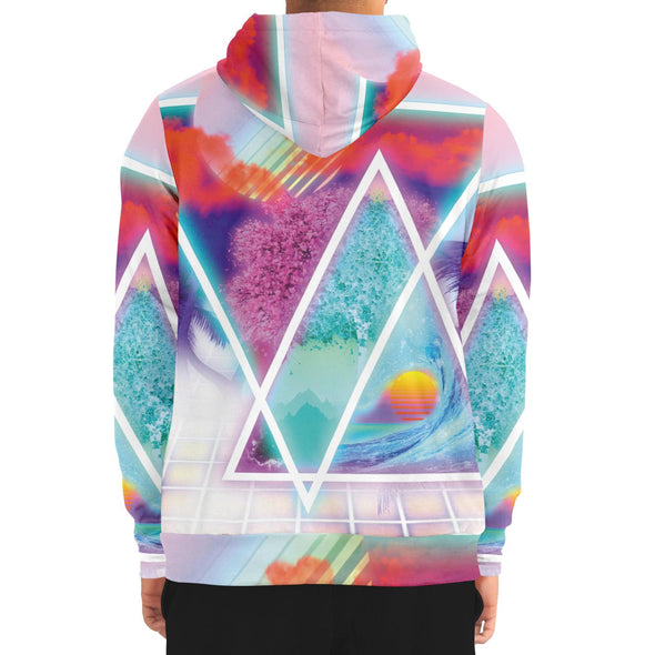 Dimensions Collide Zip Hoodie - Vaporwave Clothing - Aesthetic Clothing