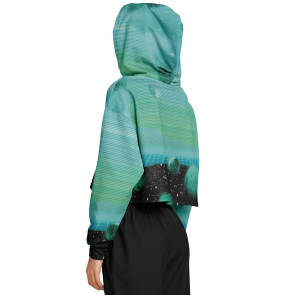 The Merge Cropped Hoodie - Vaporwave Clothing - Aesthetic Clothing