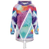Dimensions Collide Longline Hoodie - Vaporwave Clothing - Aesthetic Clothing