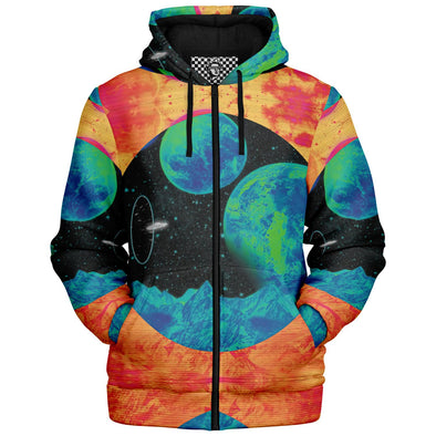 Juncture Sherpa Hoodie - Vaporwave Clothing - Aesthetic Clothing