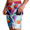 Dimensions Collide Men's 2-in-1 Shorts - Vaporwave Clothing - Aesthetic Clothing