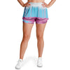 Electric Desert Women's 2-in-1 Shorts - Vaporwave Clothing - Aesthetic Clothing