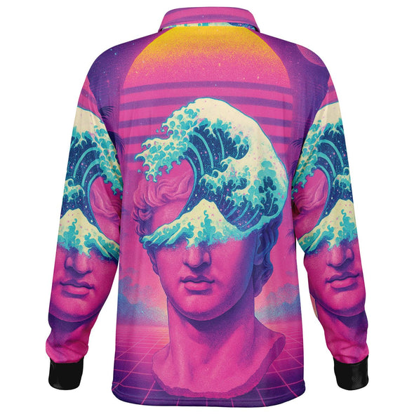 Tidalus Long Sleeve Polo - Vaporwave Clothing - Aesthetic Clothing