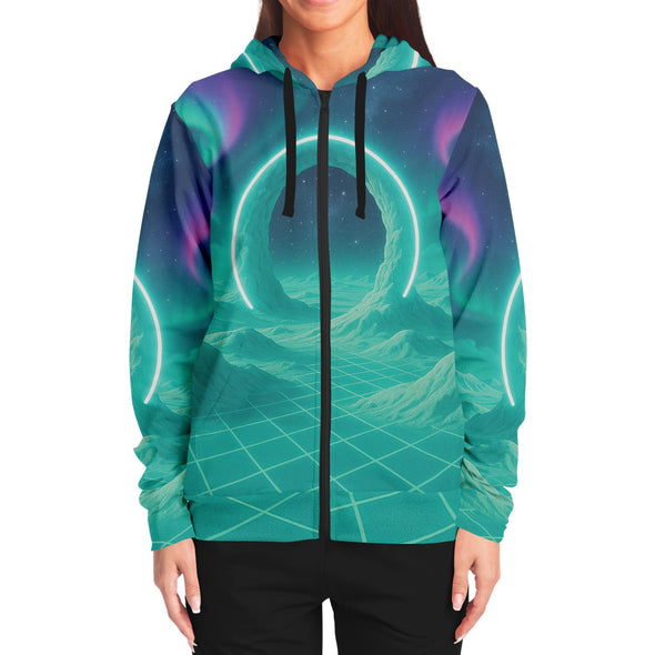 Astral Gateway Zip Hoodie - Vaporwave Clothing - Aesthetic Clothing