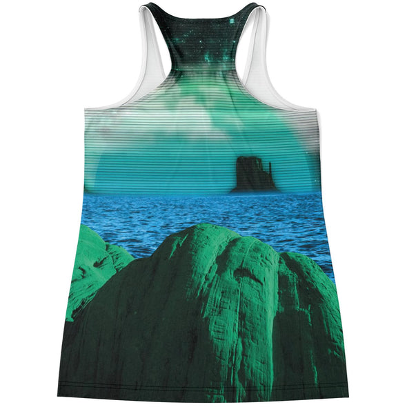 Emerald Canyon Racerback Tank Top - Vaporwave Clothing - Aesthetic Clothing