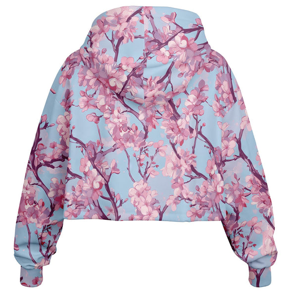 Cherry Blossom Cropped Hoodie - Vaporwave Clothing - Aesthetic Clothing
