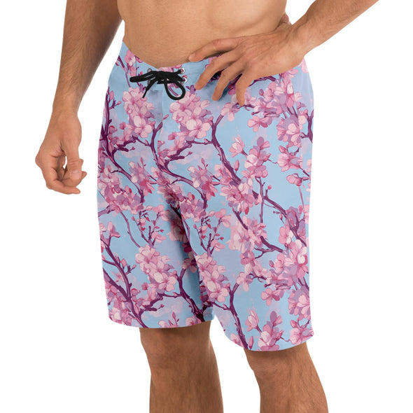 Cherry Blossom Board Shorts - Vaporwave Clothing - Aesthetic Clothing