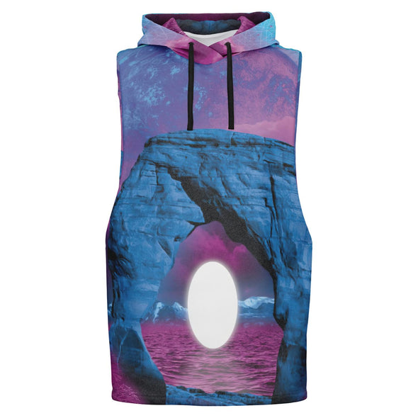 The Visitor Tank Hoodie - Vaporwave Clothing - Aesthetic Clothing