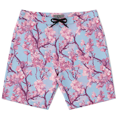 Cherry Blossom Board Shorts - Vaporwave Clothing - Aesthetic Clothing